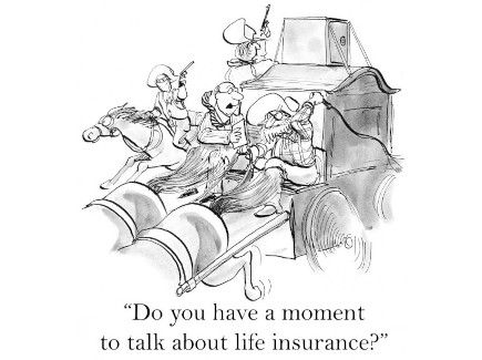 western comic image featuring life insurance