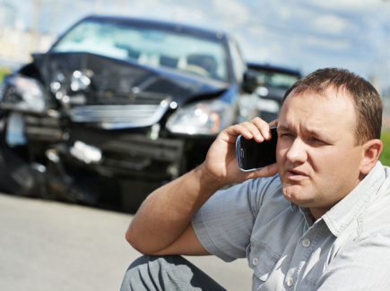 man in car accident